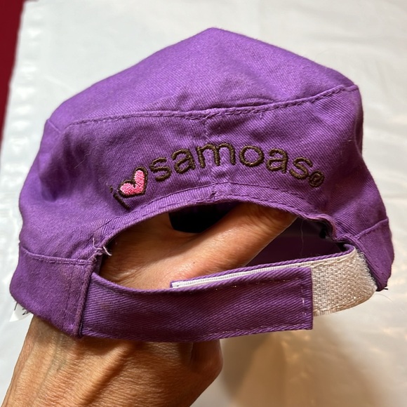 GIRL SCOUTS cap I LOVE Cookies PURPLE HAT adjustable I ❤️ Samoas canvas fits 8+ - Picture 5 of 10